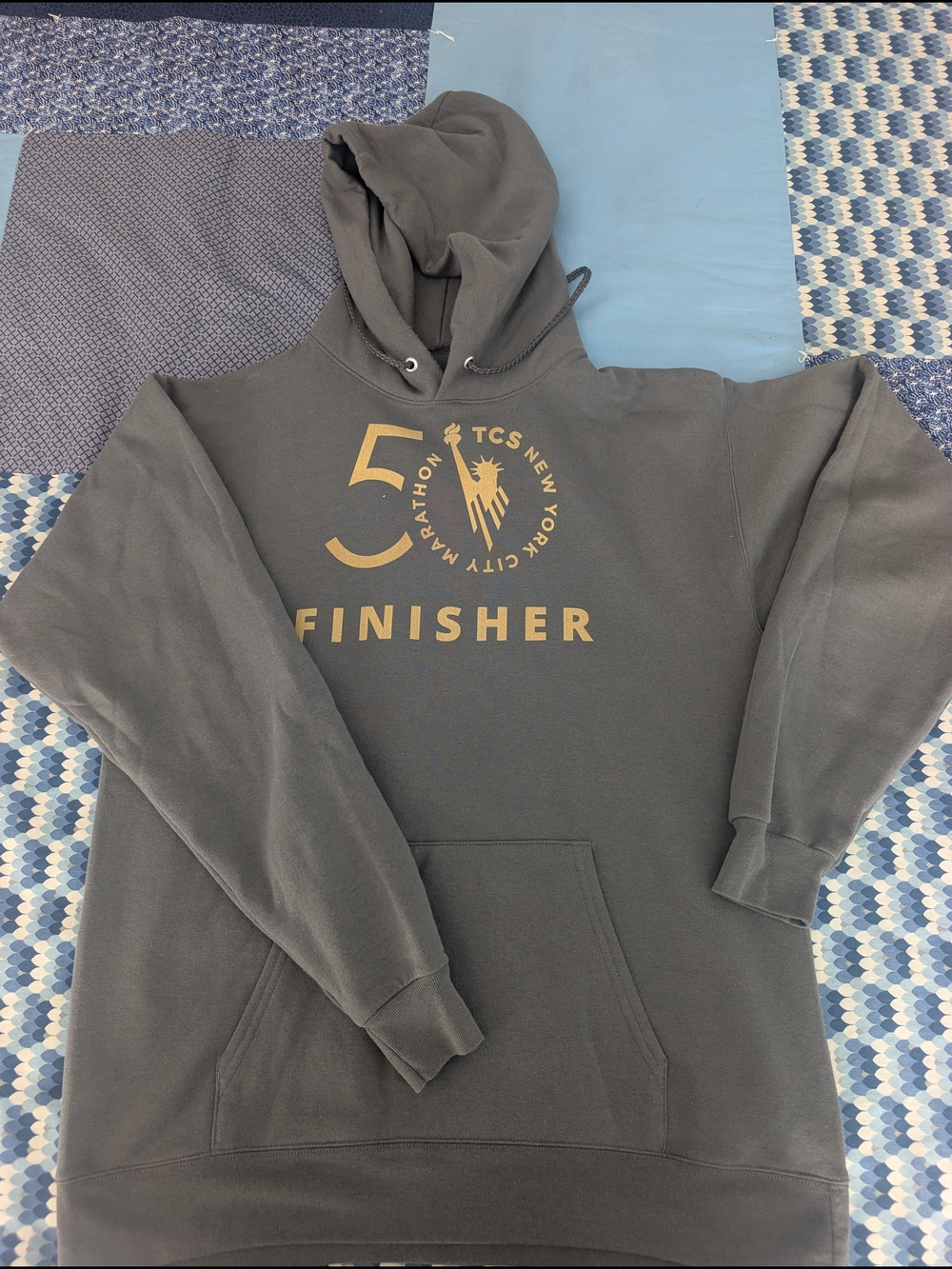 50th NYC Marathon Finisher Men's Hoodie - Gray